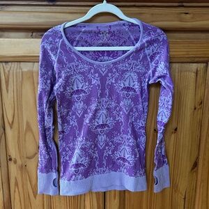 Athletic Essentials Top Women's Long‎ Sleeve Base Layer Athletic Purple Sz Small